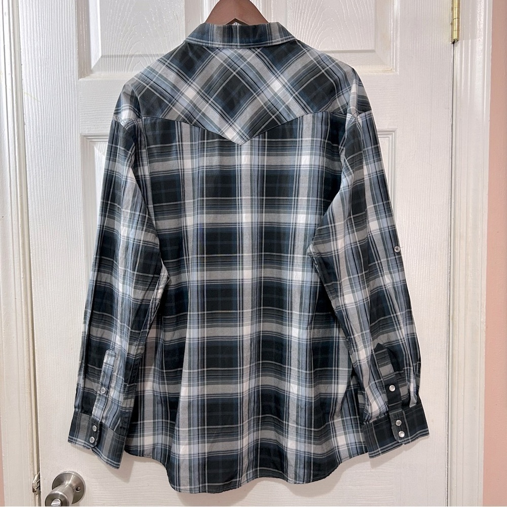 𝅺COEVALS Club Men's Western Cowboy Pearl Snap Button Shirt Long Sleeve XL - Picture 2 of 8